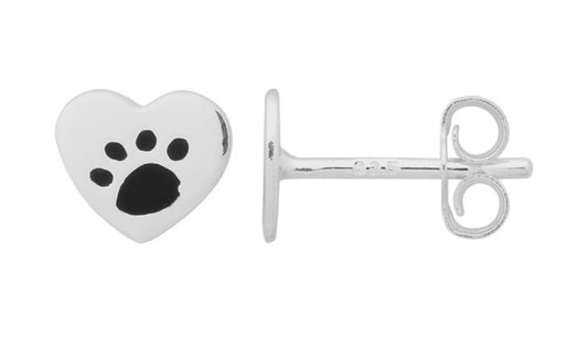 Heart with Enamelled Paw Print