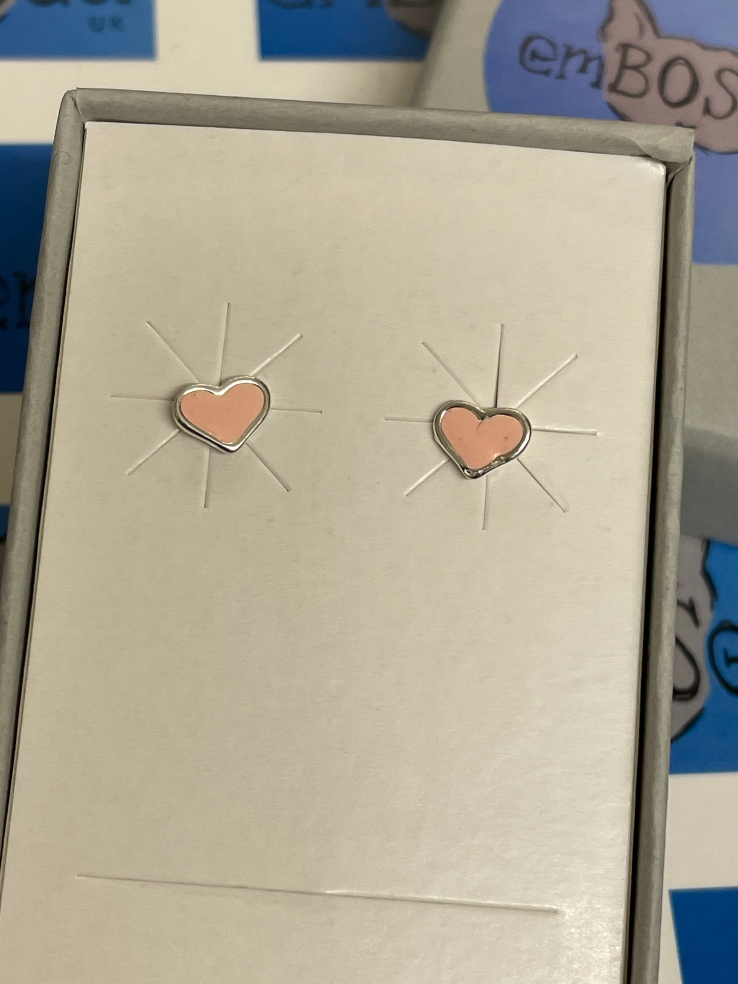 Hearts Baby Pink Studs