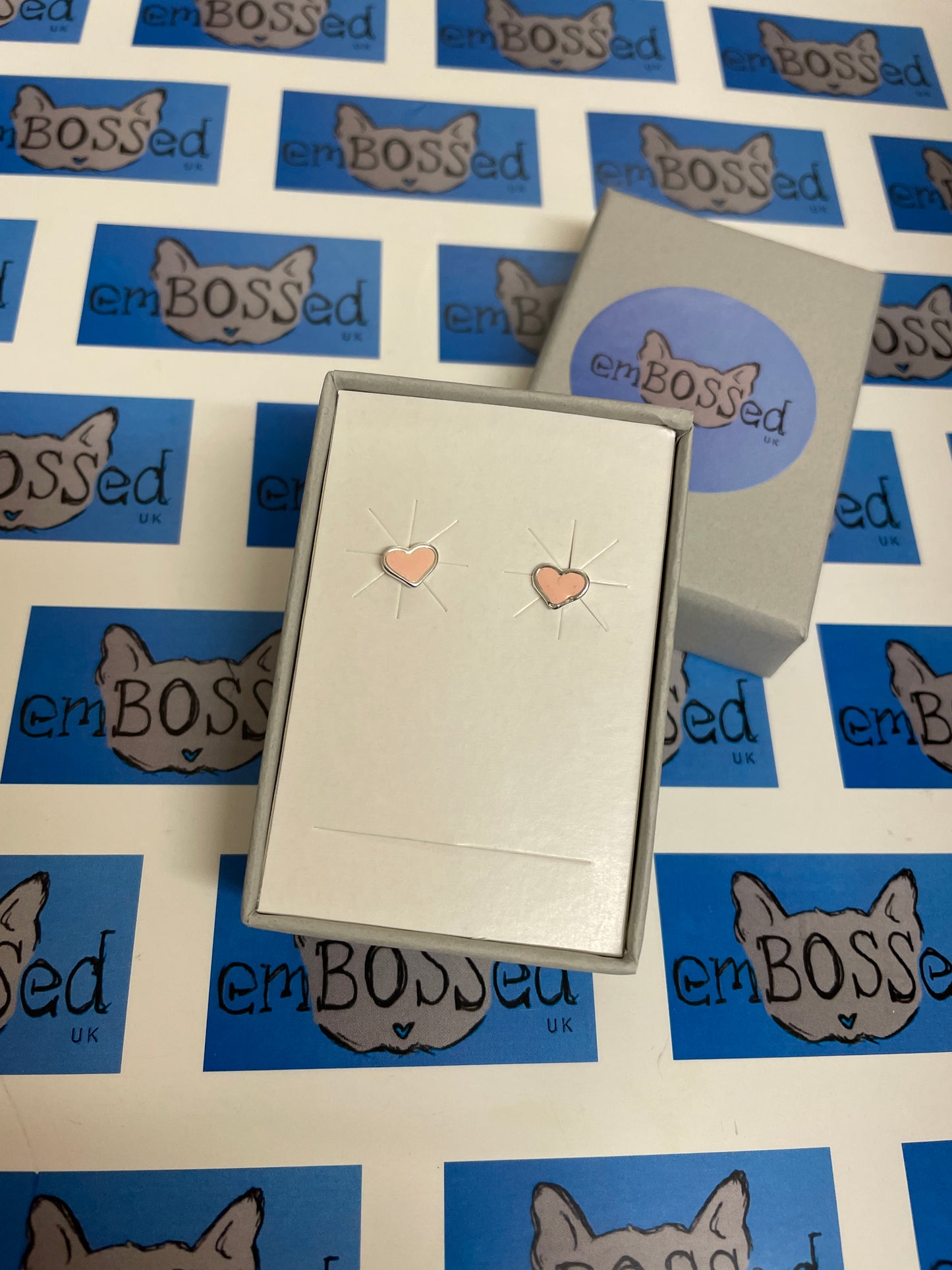 Hearts Baby Pink Studs